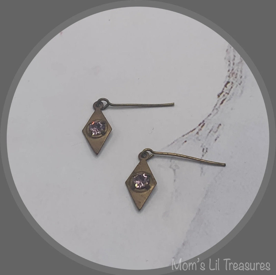 Diamond Pink Rhinestone Dangle Doll Earrings • 11-12” Fashion Doll Jewelry