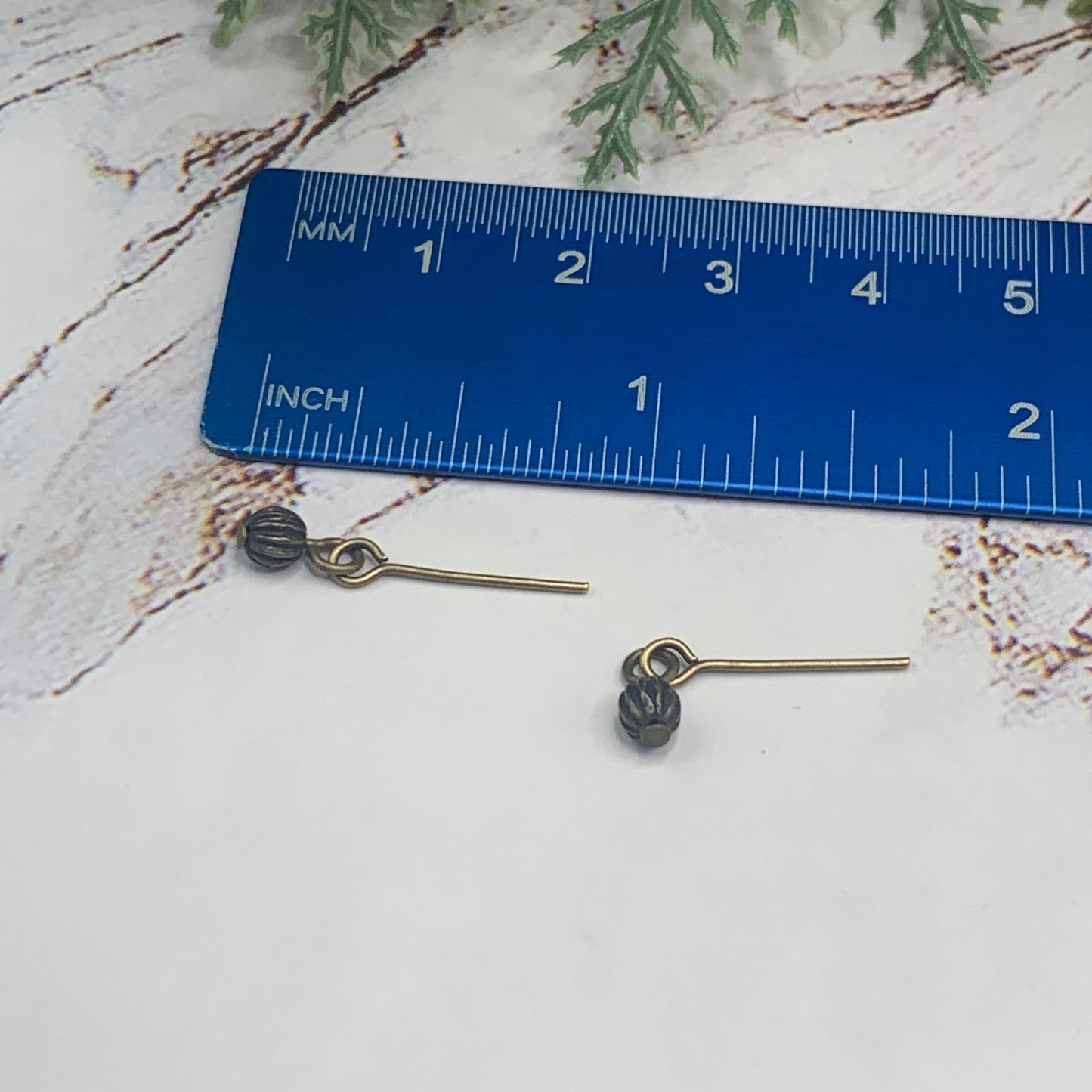 Bronze Key Pendant Chain Doll Necklace Matching Earrings Set • 16” Doll Jewelry