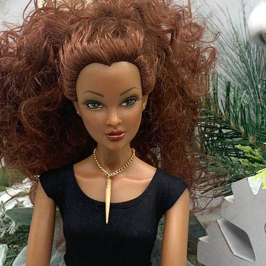 Long Spear Shaped Statement Pendant Doll Necklace • 16 Inch Doll Jewelry