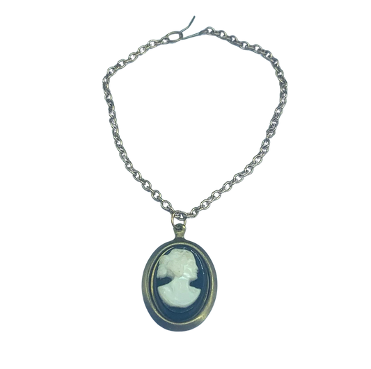 Black Cameo Pendant Doll Necklace • 18 inch Fashion Doll Jewelry