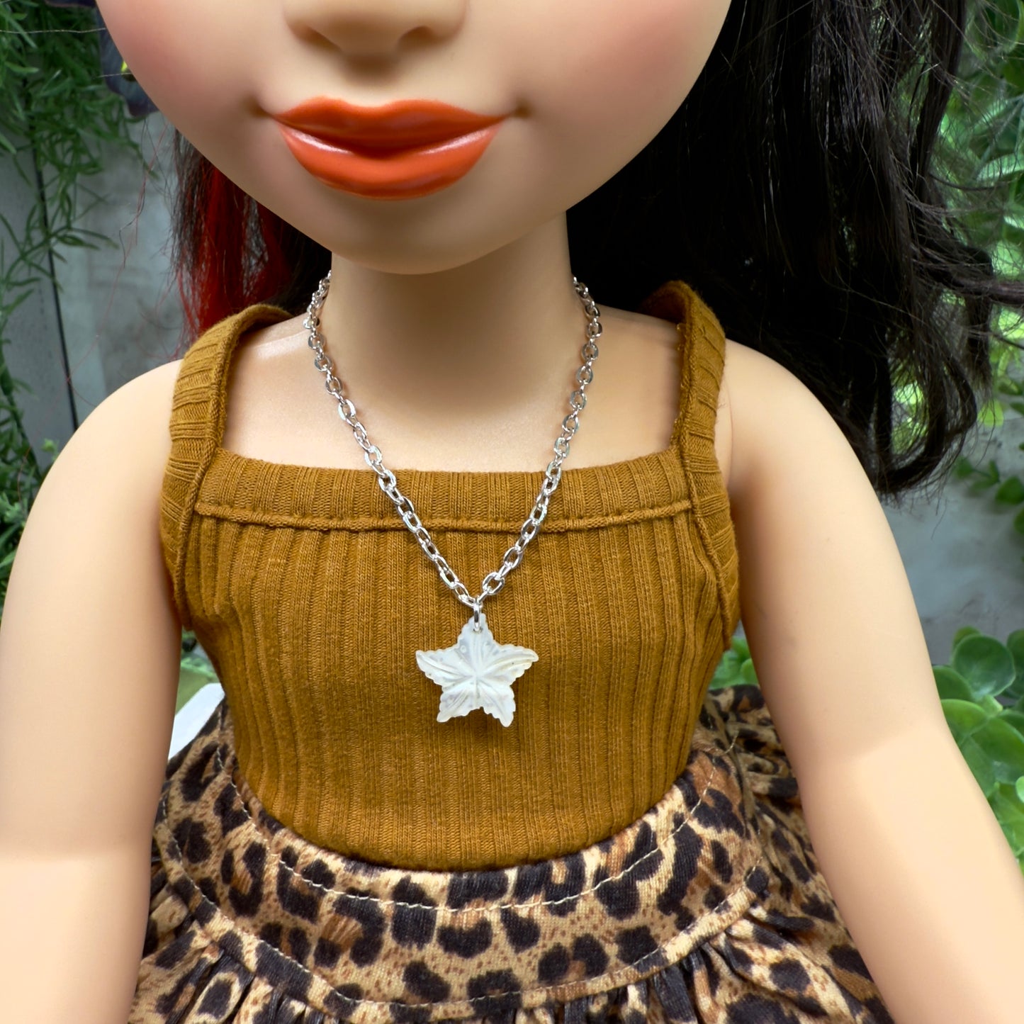 MOP Starfish Beach Summer Doll Necklace • 18” Fashion Doll Jewelry