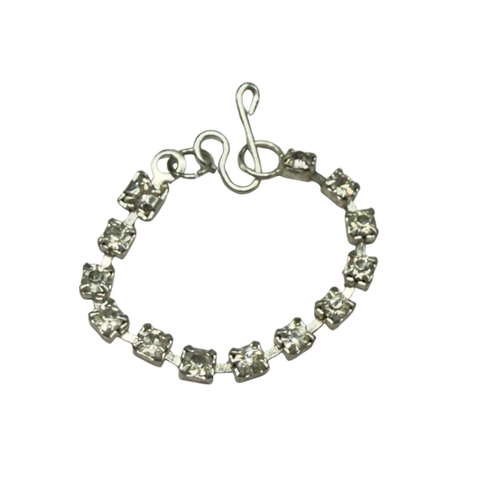 Clear Rhinestone Silver Doll Necklace • 10-12” 1:6 Fashion Doll Jewelry