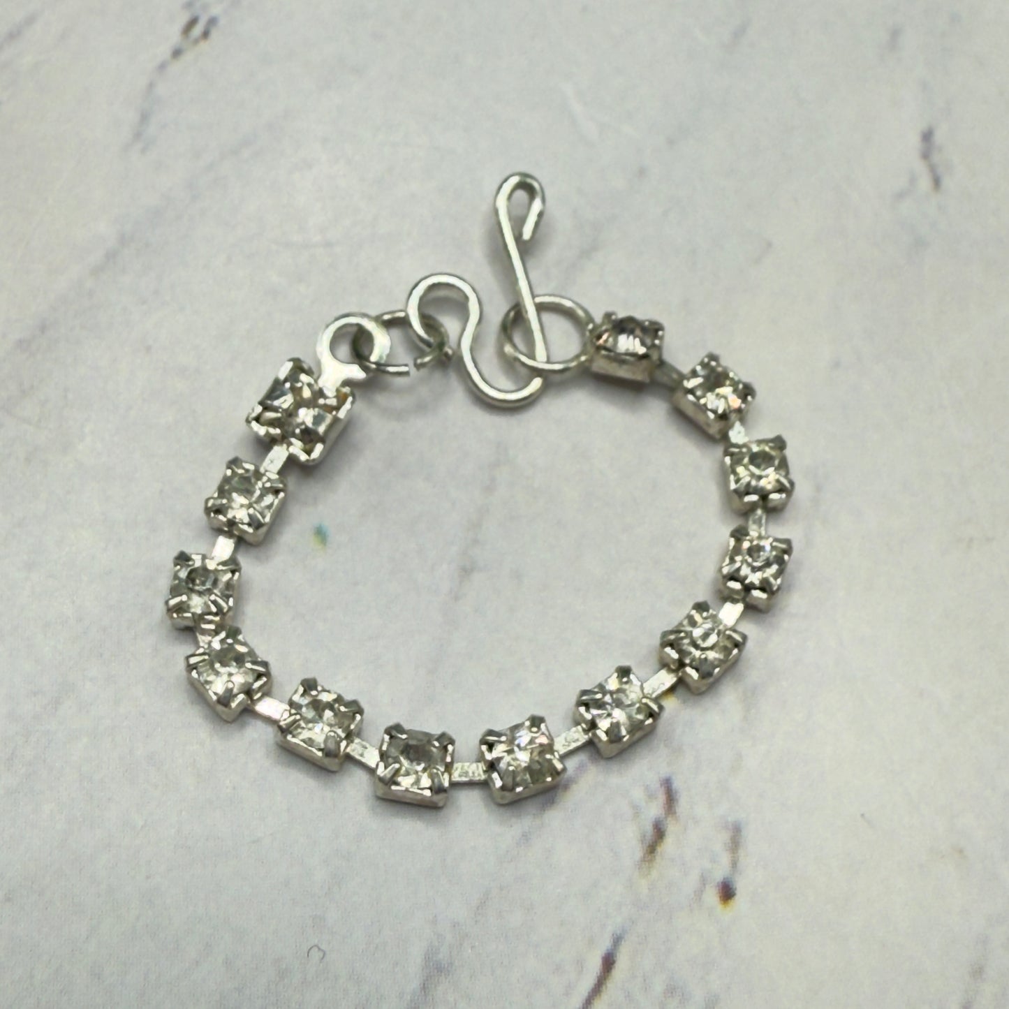 Clear Rhinestone Silver Doll Necklace • 10-12” 1:6 Fashion Doll Jewelry