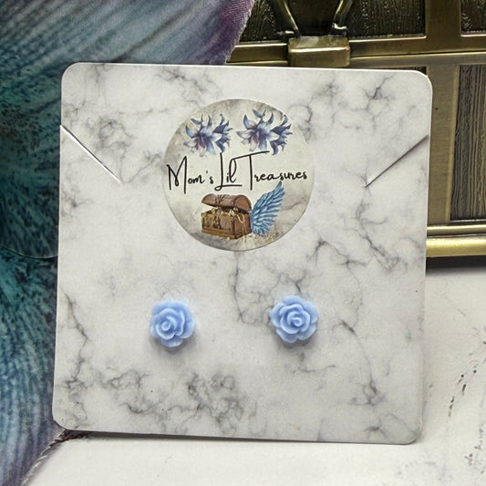 ✨ Handmade Doll Jewelry Designed to Fit popular 18 Inch Fashion Dolls: add a stylish touch to your favorite doll ✨
Light Blue Rose Flower Post Doll Earings