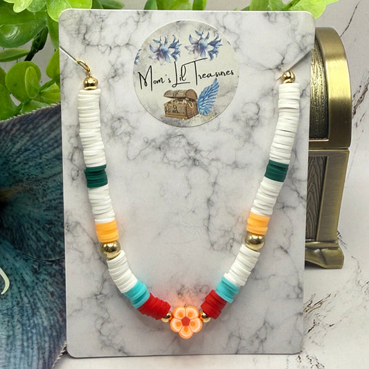 ✨Handmade Doll Jewelry Designed to Fit popular 18 Inch Fashion Dolls: add a little “Summer Fun ☀️ Beachy Style 🏝️” to your favorite doll!✨
Multi Color Hawaiian Style Flower Beaded Doll Necklace