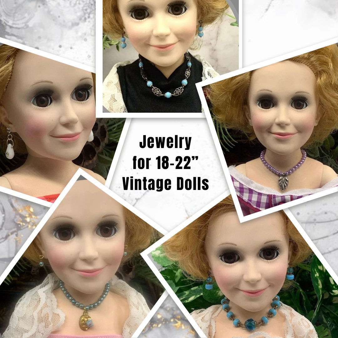 18-22" Vintage Doll Jewelry