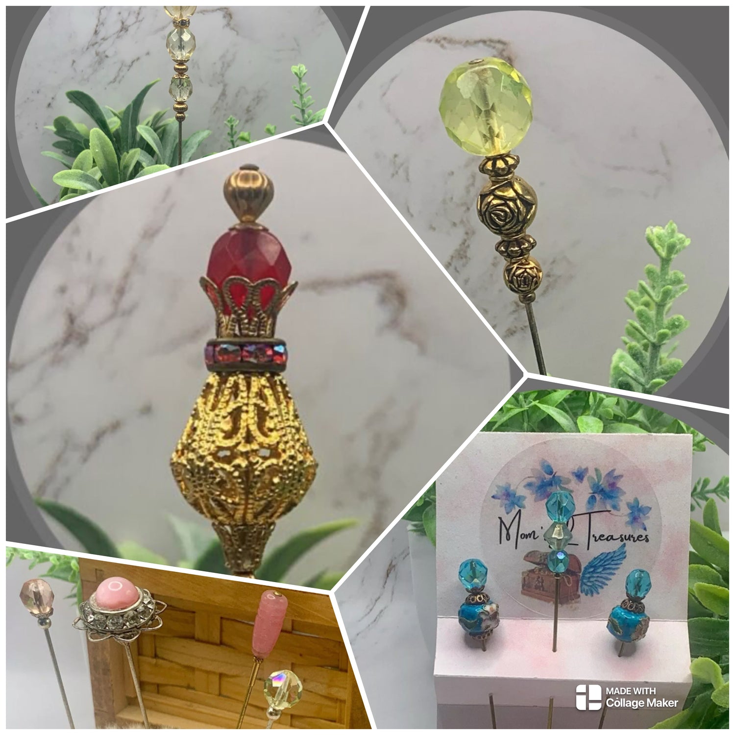Handmade Vintage Inspired Hatpins, Stick Pins, Gifts for Her, Hat Accessory, Jewelry Decor