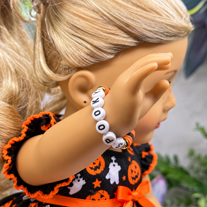 Spooky Halloween Beaded Stretch Bracelet | for 18 Inch Fashion Doll