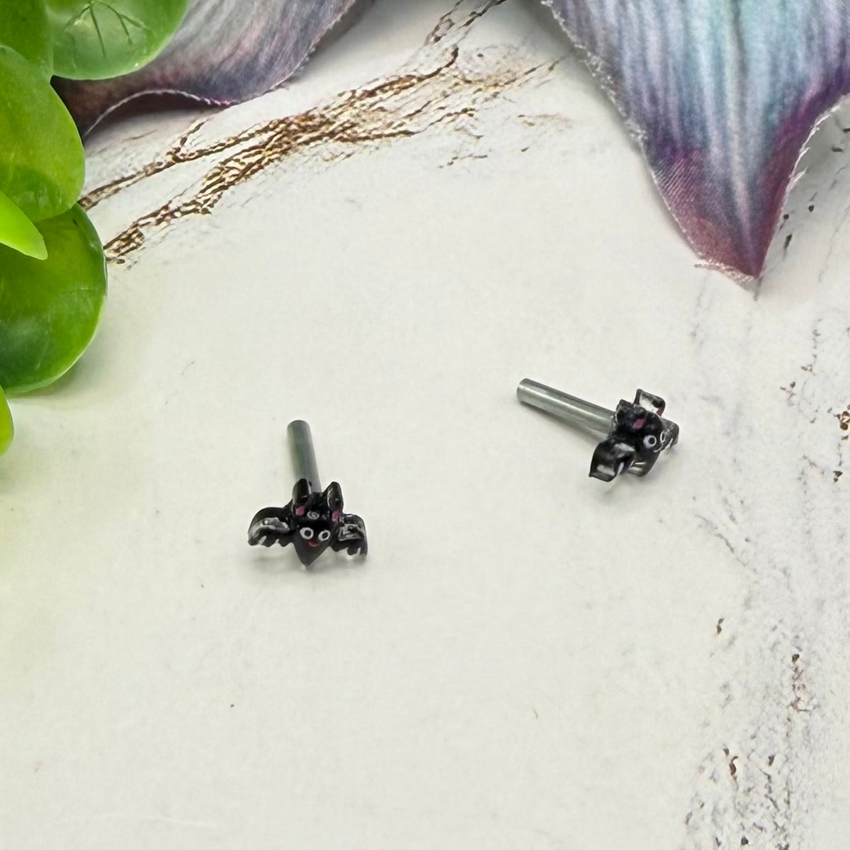 Bat Halloween 2mm Post Doll Earrings • fits 18 Inch Doll • American Girl