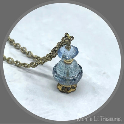 Light Blue Perfume Bottle Charm Doll Necklace • 18 Inch Fashion Doll  Jewelry
