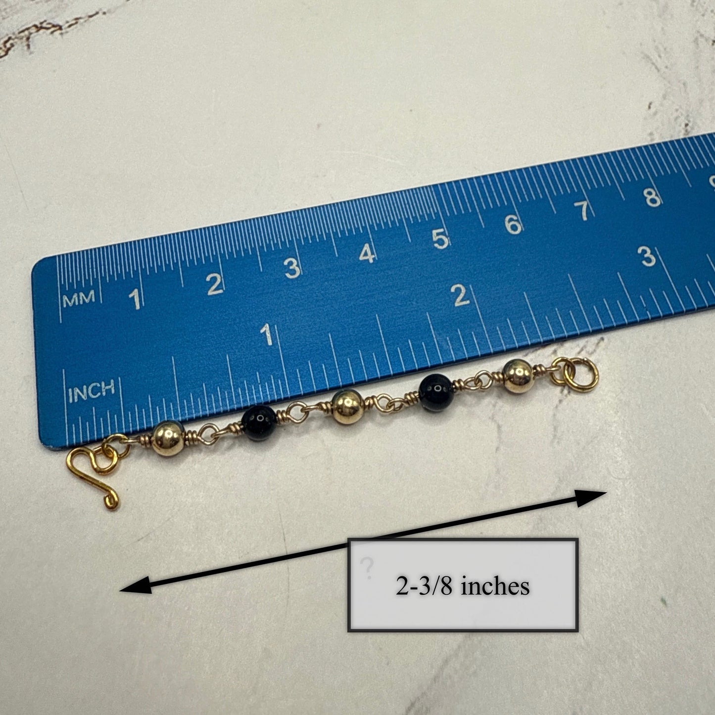 Gold & Black Bead Statement Doll Necklace • 10-12 Inch Fashion Doll Jewelry 1:6