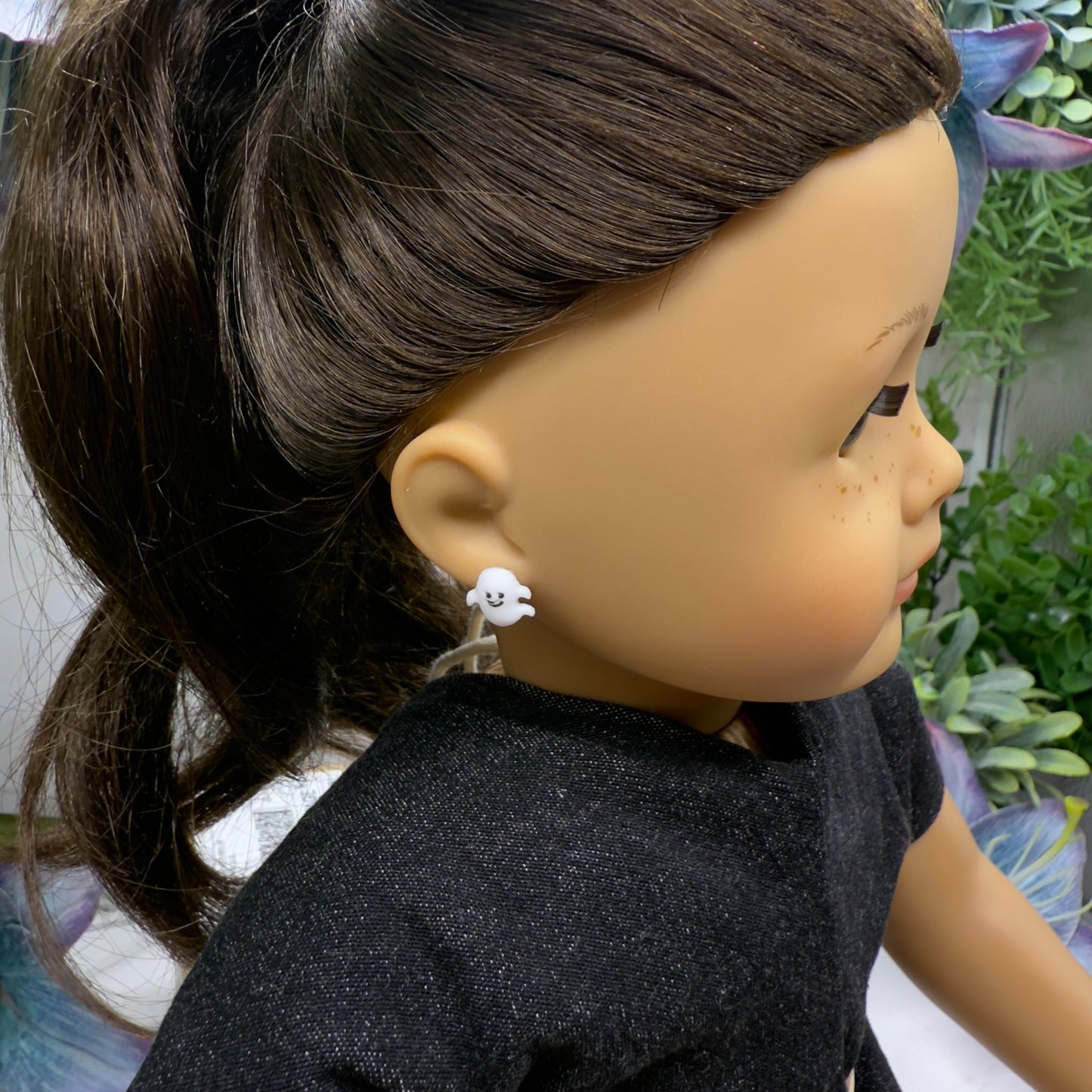 Ghost Halloween Post Doll Earrings •2mm Post fit 18 Inch Fashion Doll