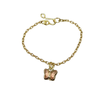Peach Pink Acrylic Crystal Butterfly Gold Chain Doll Necklace for 16 Inch Fashion Dolls
