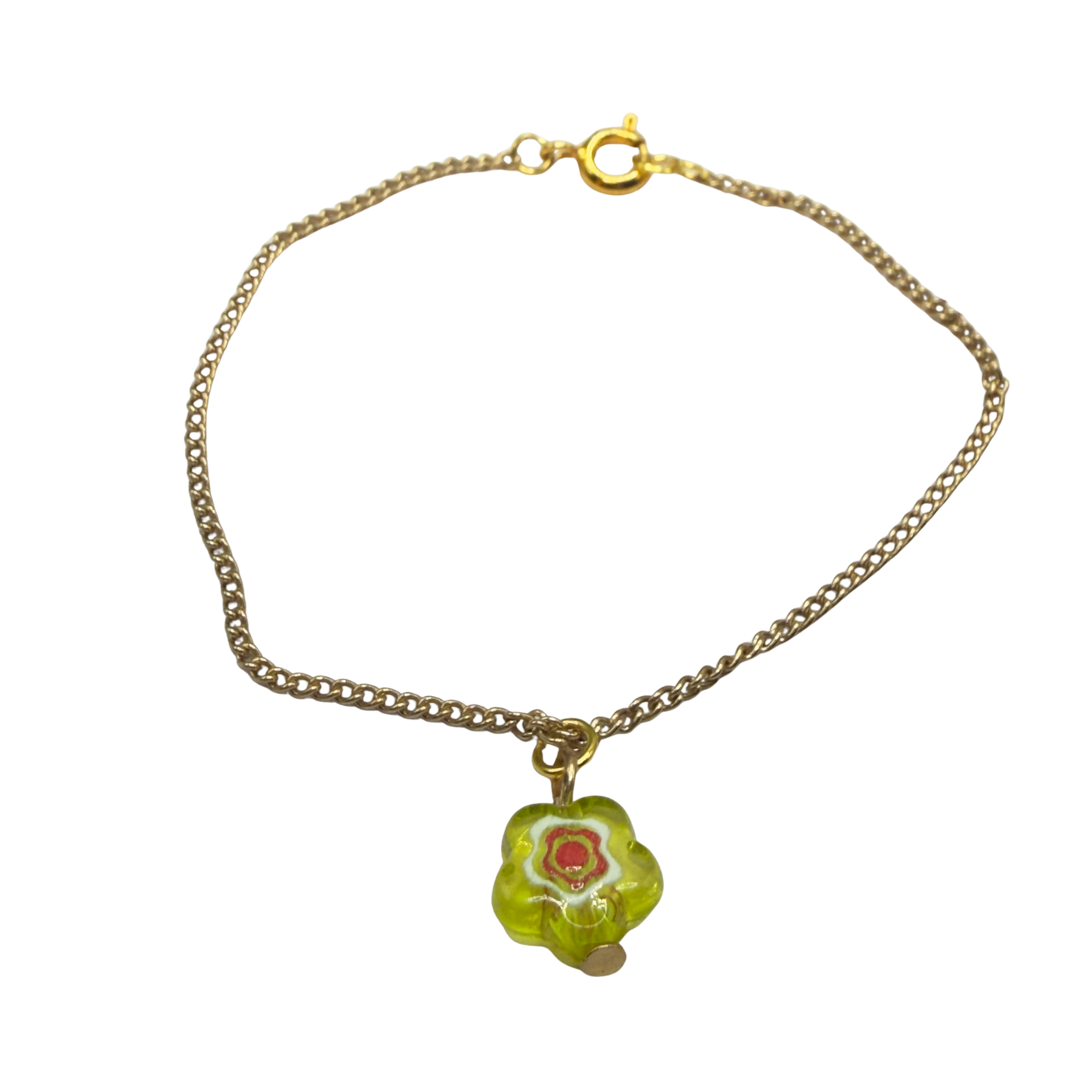Yellow Translucent Flower Charm Gold Chain Doll Necklace • 18 Inch Fashion Doll Jewelry