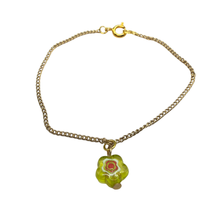 Yellow Translucent Flower Charm Gold Chain Doll Necklace • 18 Inch Fashion Doll Jewelry