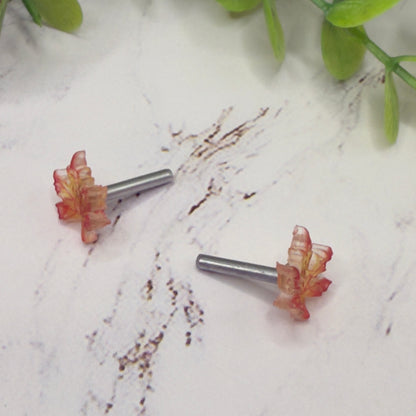 Autumn Maple Fall Leaf Post Doll Earrings • 2mm Post fit 18 Inch Fashion Doll