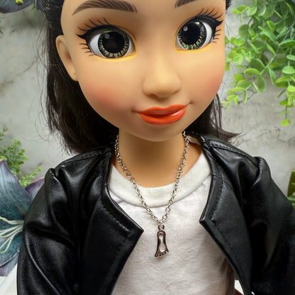 Silver Foot Charm Doll Necklace • 18 Inch Fashion Doll Jewelry