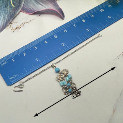 Turquoise Light Blue Accent Dangle Doll Necklace & Earrings Set • 16 Inch Fashion Doll Jewelry