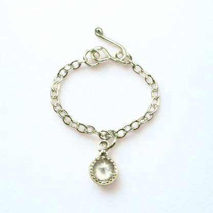 Round Clear Crystal Silver Doll Necklace • 10-12 Inch Fashion Doll Jewelry 1:6