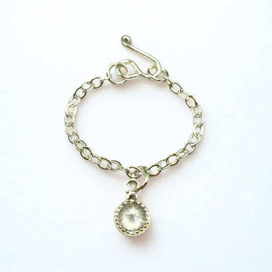 Round Clear Crystal Silver Doll Necklace • 10-12 Inch Fashion Doll Jewelry 1:6