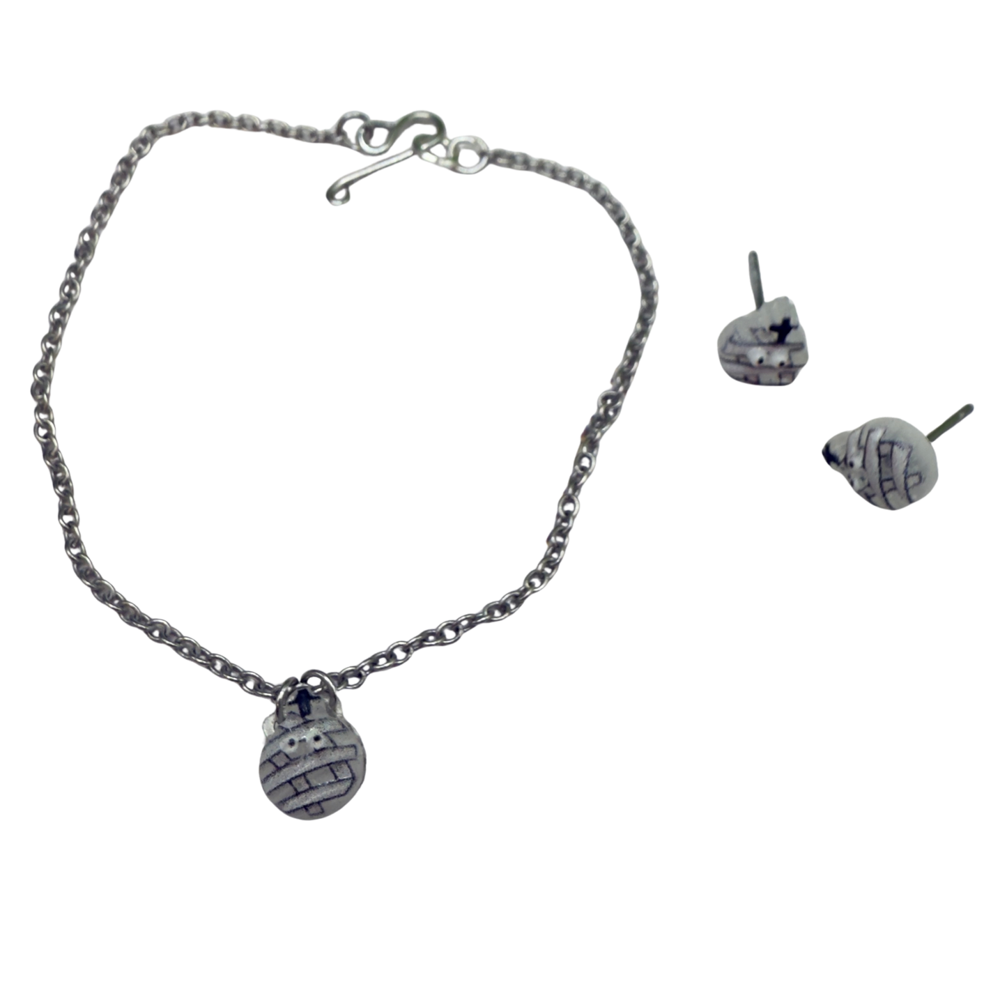 Mummy Halloween Doll Necklace and Earrings Set • 14 Inch Doll Jewelry