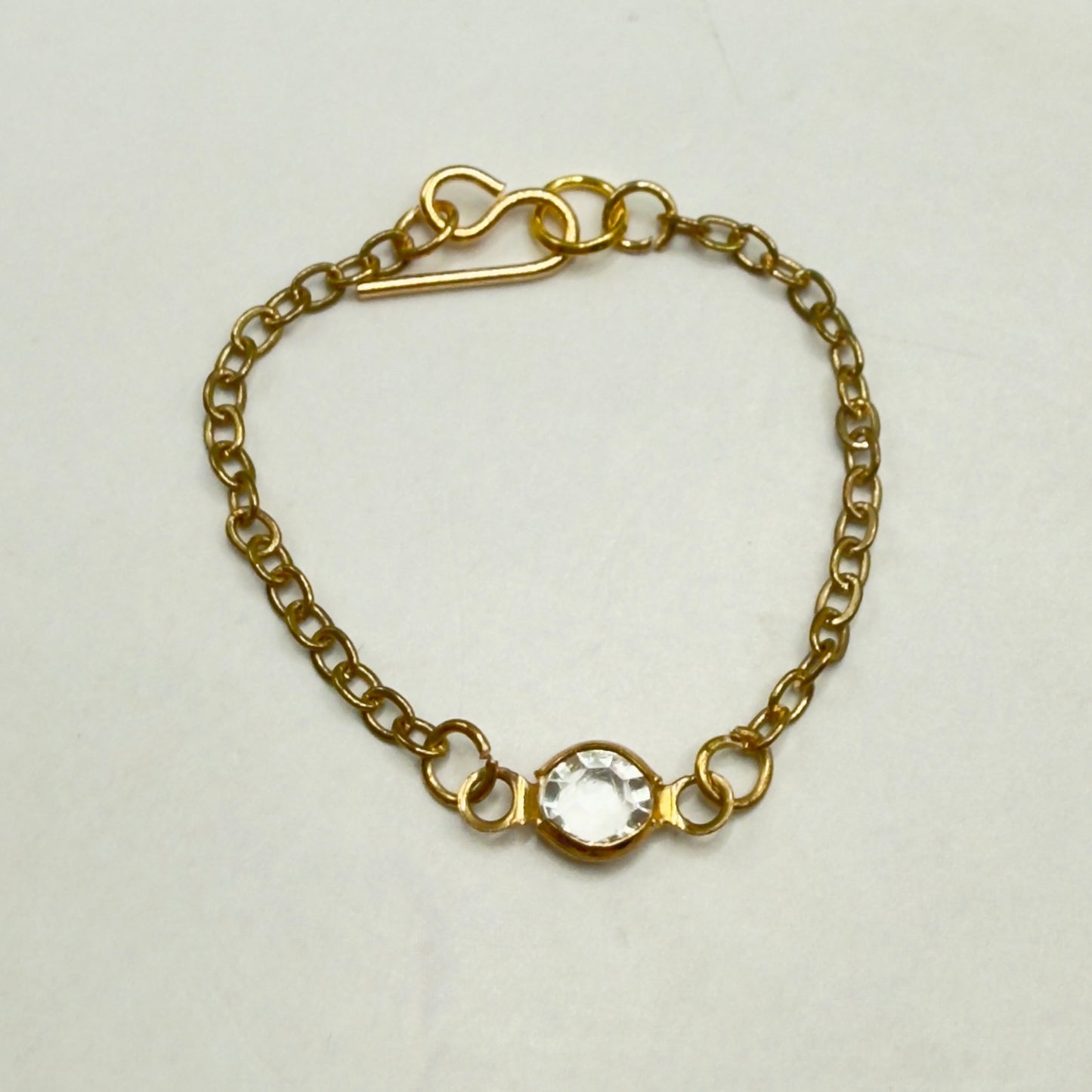 Round Clear Crystal Gold Chain Doll Necklace • 16 Inch Fashion Doll Jewelry