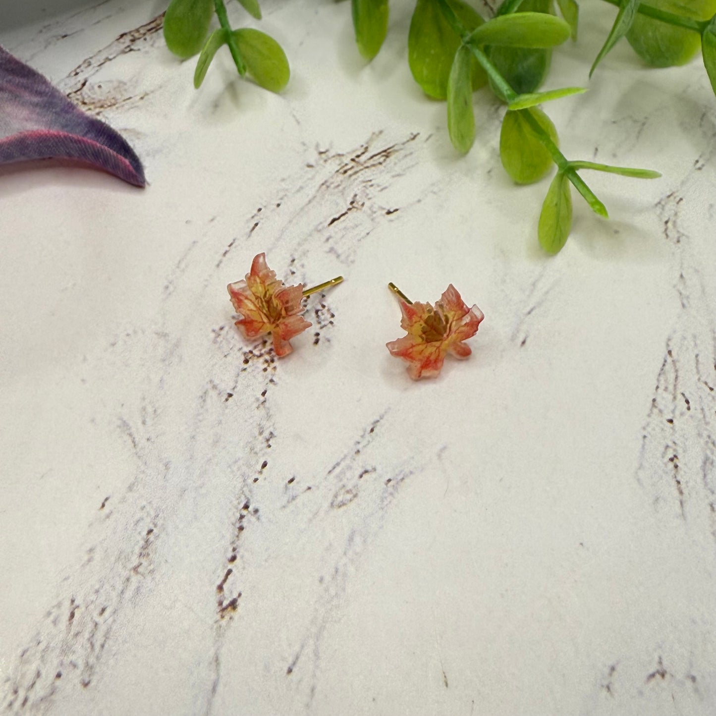 Autumn Fall Maple Leaf Doll Earrings • 18 Inch Fashion Doll Jewelry