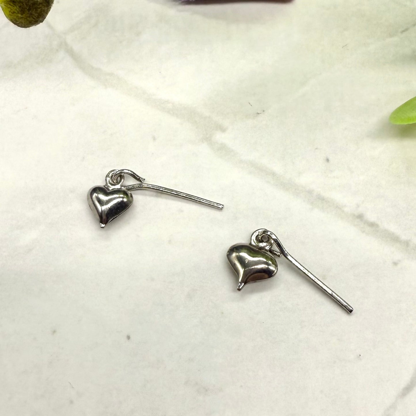 Silver Heart Dangle Doll Earrings • 16 Inch Fashion Doll Jewelry