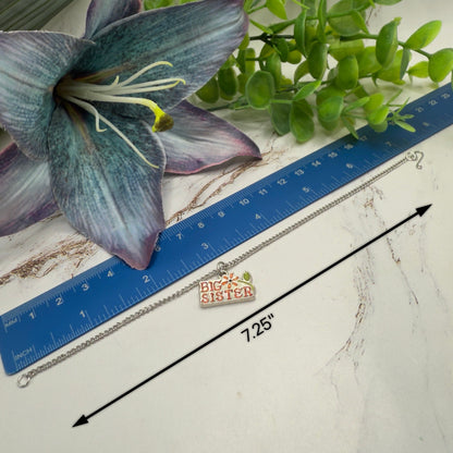 Big Sister Charm Silver Doll Necklace • 18 Inch Fashion Doll Jewelry