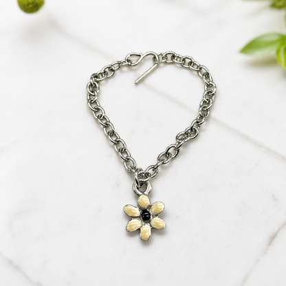 Flower Pendant Silver Chain Doll Necklace • 16 Inch Fashion Doll Jewelry