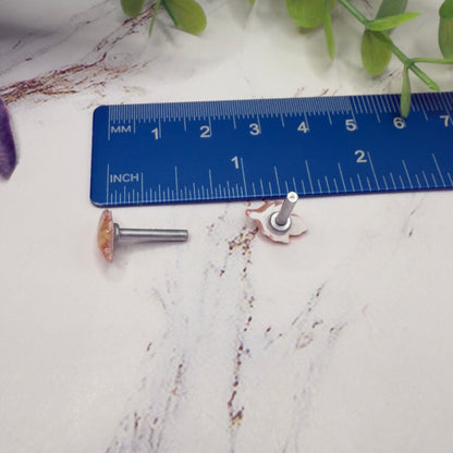 Orange Golden Autumn Fall Leaf Post Doll Earrings • 2mm Post for 18 Inch Fashion Doll