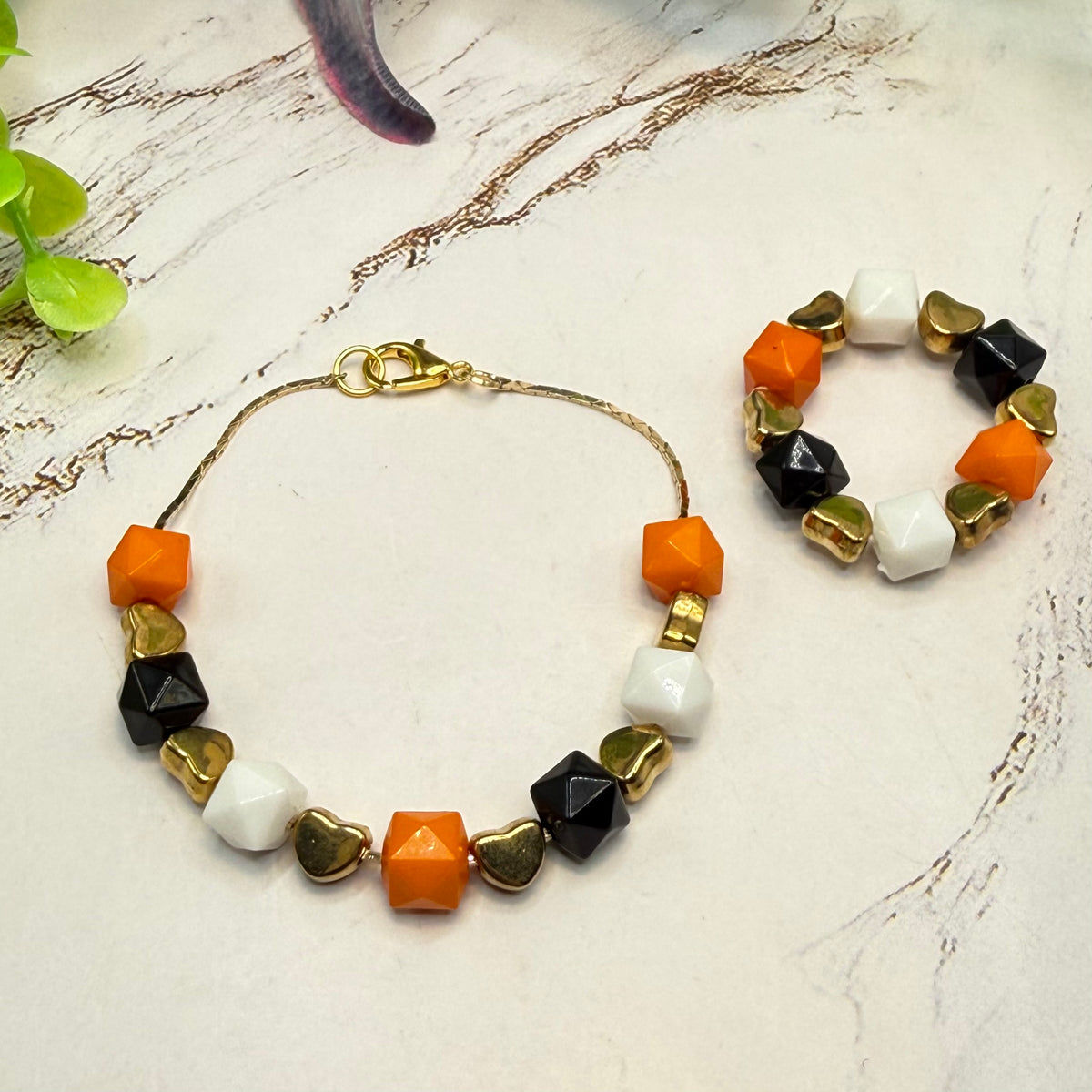 Halloween Plastic Beaded Necklace and Bracelet Set | for 18 Inch Fashion Doll