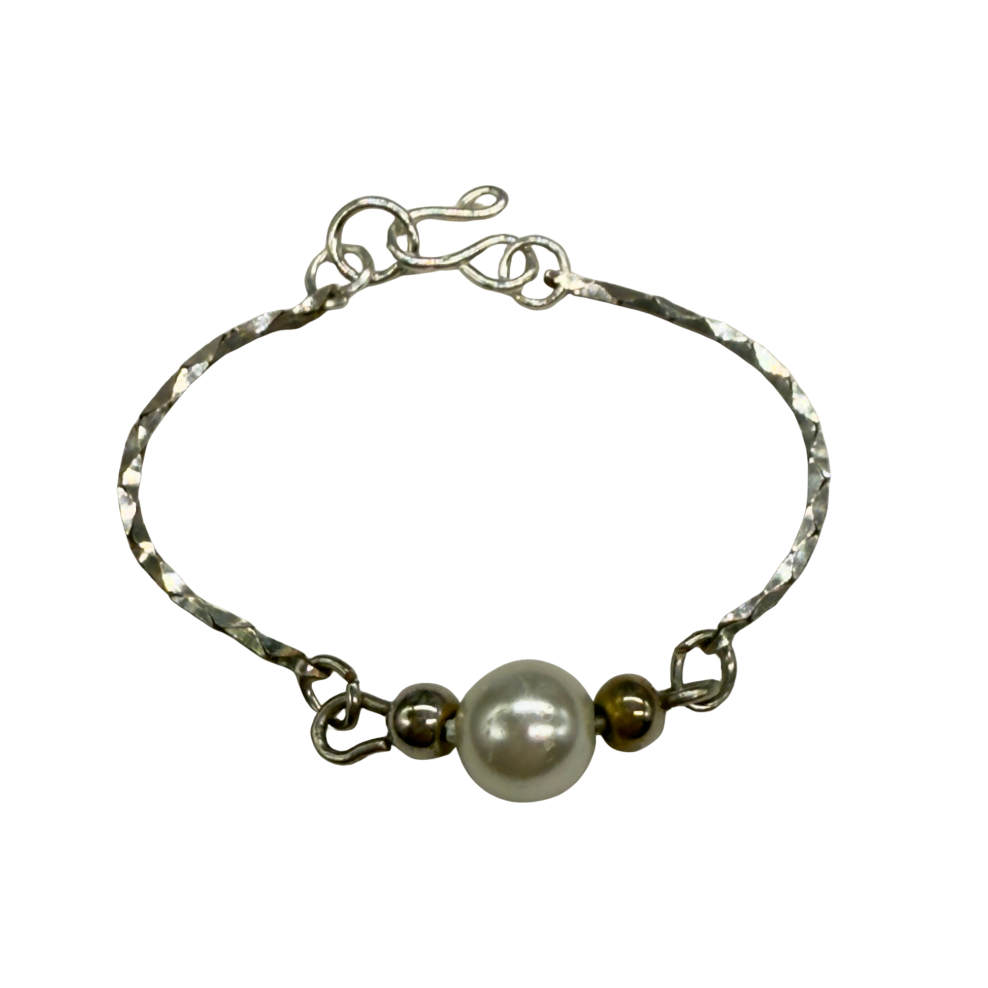 Silver Serpentine Chain Pearl Pendant Doll Necklace • 16” Fashion Doll Jewelry