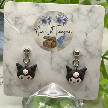Kuromi Sanrio Charm Doll Earring DANGLE ONLY • 18” Fashion Doll Jewelry