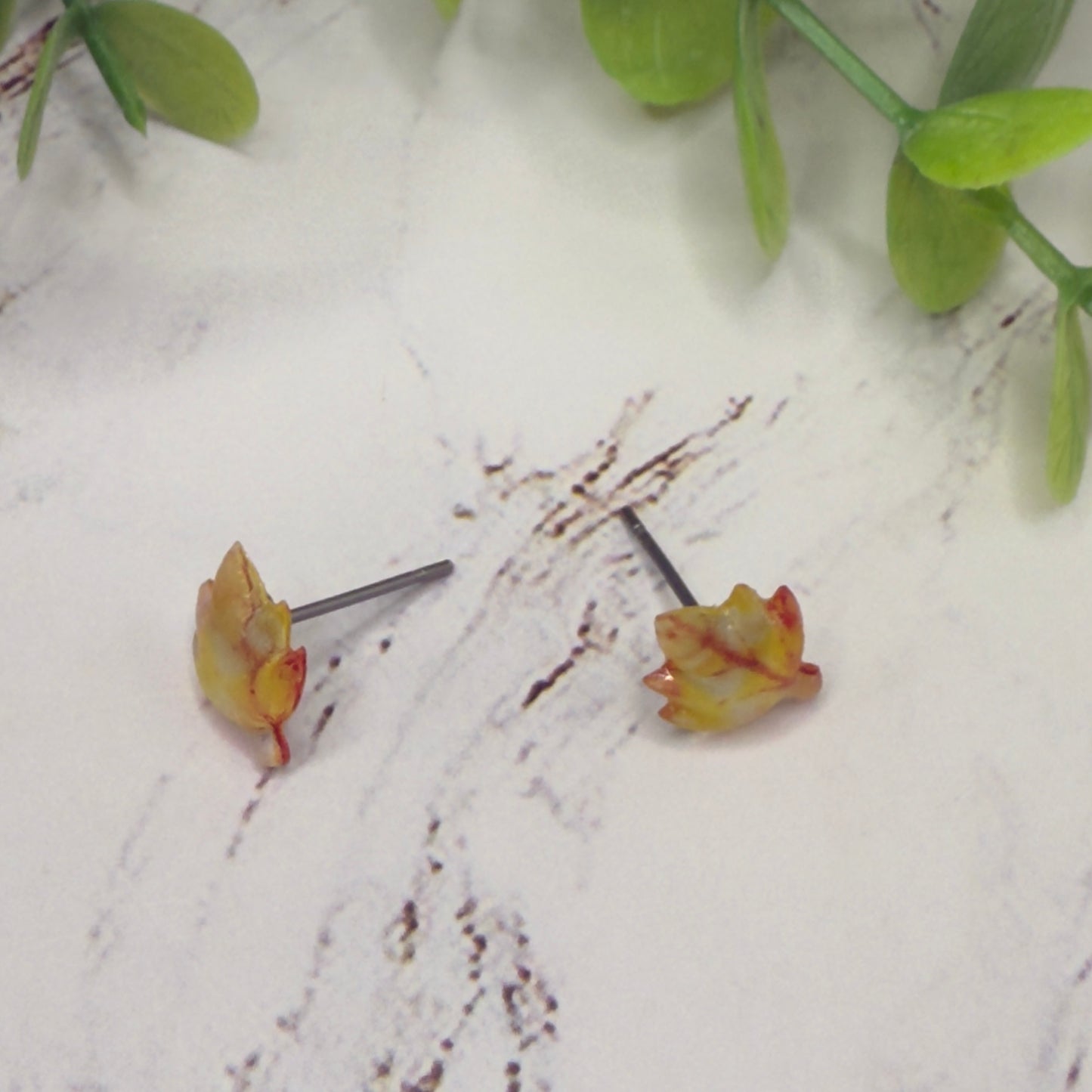 Fall Autumn Leaves Leaf Post Doll Earrings  • 18 Inch Fashion Doll Jewelry