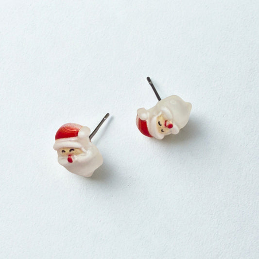 Santa Claus Christmas Post Doll Earrings • 18 Inch Fashion Doll Jewelry