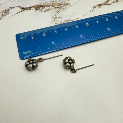 Flower Dangle Gunmetal Dark Silver Doll Necklace & Earrings • 14 Inch Fashion Doll Jewelry