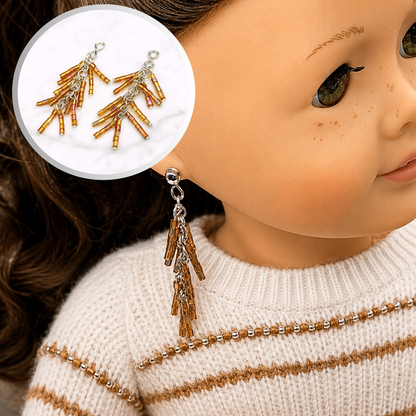 Yellow Amber Multi Dangle Doll Earrings DANGLE ONLY fits 18” American Girl Doll