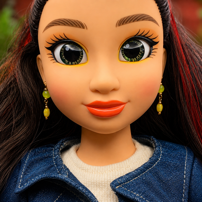 Yellow Glass Dangle Doll Earrings • 18 Inch Fashion Doll Jewelry
