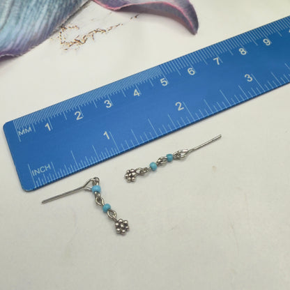 Turquoise Light Blue Accent Dangle Doll Necklace & Earrings Set • 16 Inch Fashion Doll Jewelry