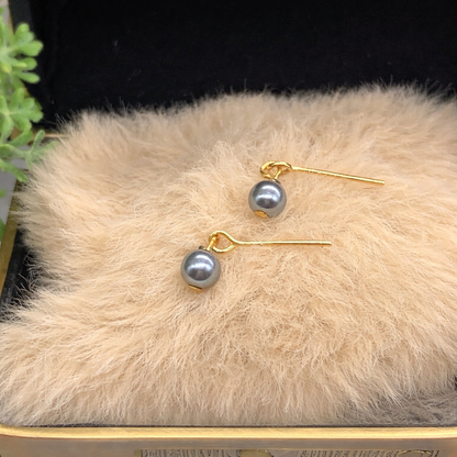 Gray Blue Pearl Dangle Doll Earrings • 14 inch Fashion Doll Jewelry