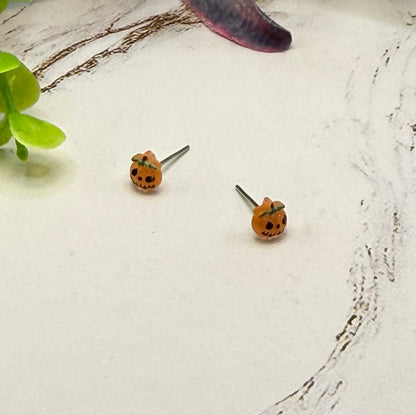 Pumpkin Halloween Post Doll Earrings | for 18 Inch Fashion Dolls