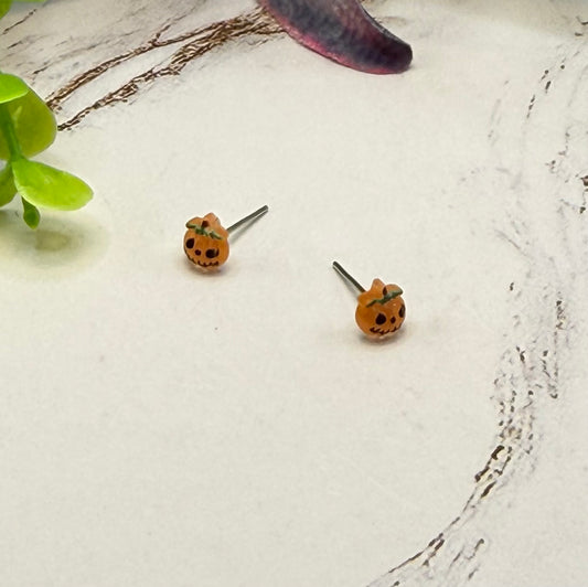 Pumpkin Halloween Post Doll Earrings | for 18 Inch Fashion Dolls