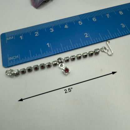 Ruby Red Rhinestone Doll Necklace • 10-12” 1:6 Fashion Doll Jewelry