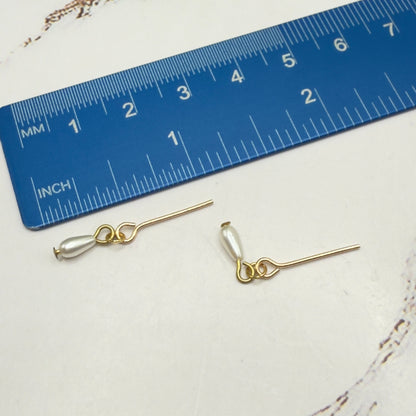 Teardrop Pearl Dangles Doll necklace & Earrings Set • 14 Inch Fashion Doll Jewelry