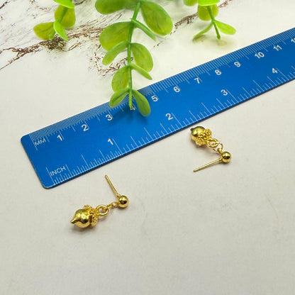 Gold Acorn Harvest Autumn Charm Fall Colors Rhinestone Doll Necklace & Earrings Set | for 18 Inch Fashion Doll