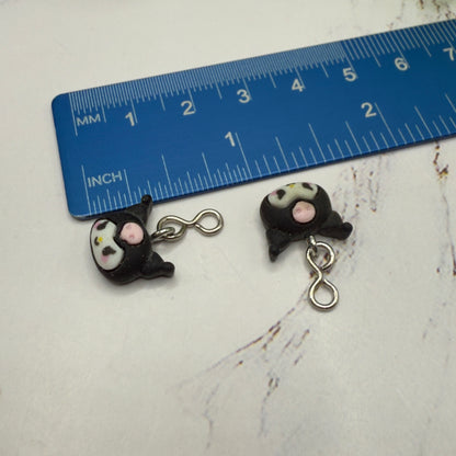 Kuromi Sanrio Charm Doll Earring DANGLE ONLY • 18” Fashion Doll Jewelry