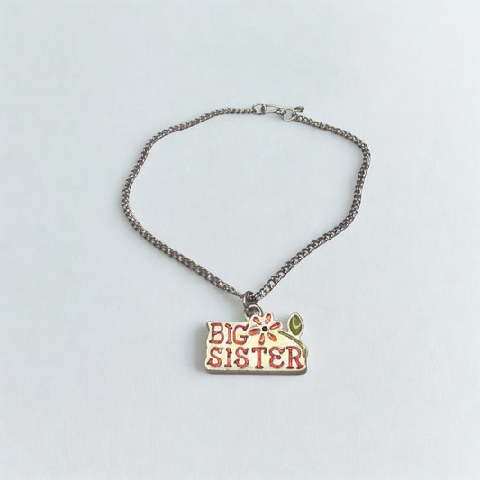 Big Sister Charm Silver Doll Necklace • 18 Inch Fashion Doll Jewelry