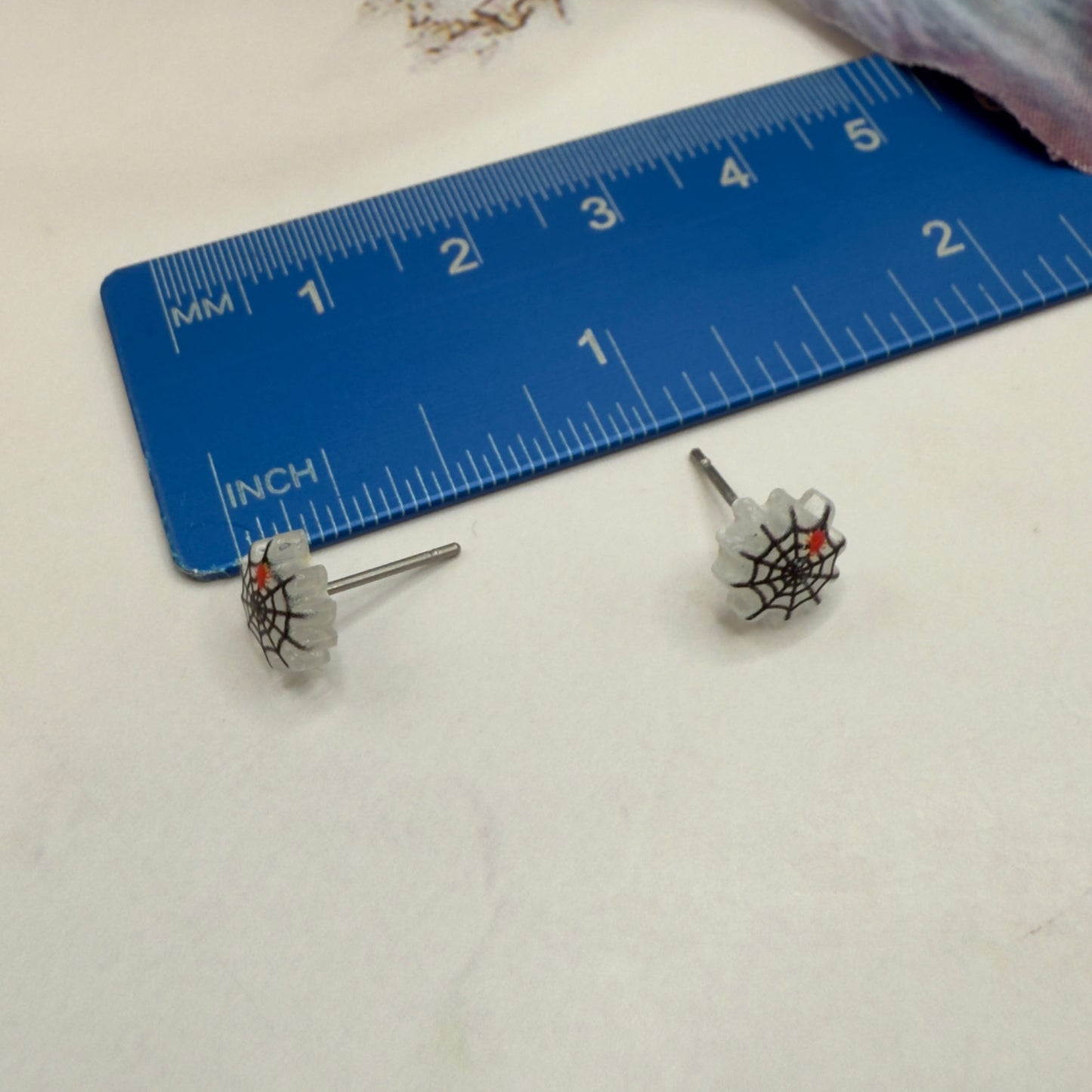 Spider Web Halloween Stud Doll Earrings• 18 Inch Fashion Doll Jewelry