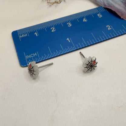 Spider Web Halloween Stud Doll Earrings• 18 Inch Fashion Doll Jewelry